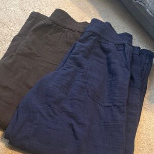 Aerie navy and brown lounge pants